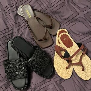 Zara Black and Brown Sandals